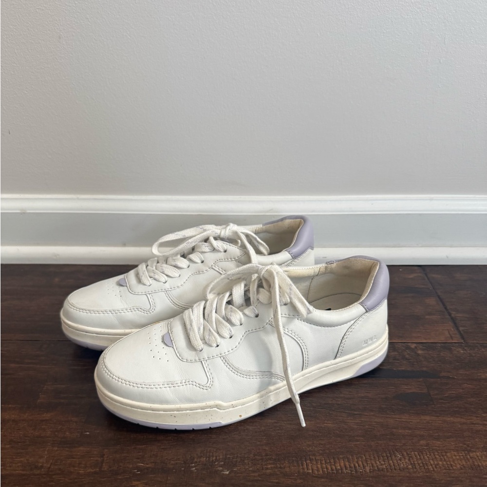 Madewell Women's White Sneakers with Purple Label